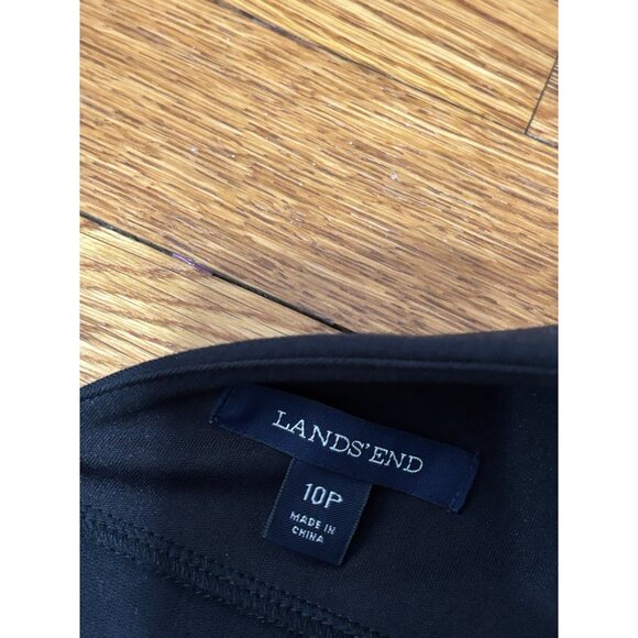 Lands' End Womens Sleeveless Dress Sz 10p Petite Black Sheath Fit Flare Stretch - Picture 4 of 6